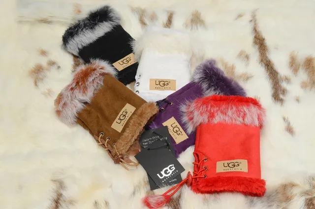UGG Tasman Fur-Trimmed Lace-Up Slipper Snow Boots 5