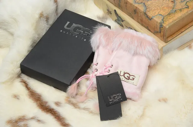 UGG Tasman Fur-Trimmed Lace-Up Slipper Snow Boots 14