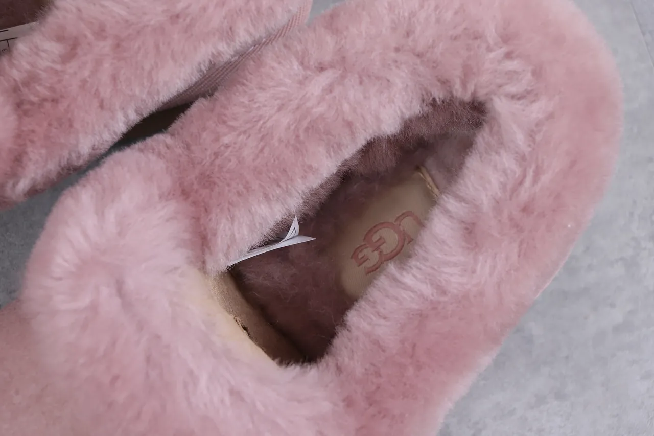 UGG Tasman Rose Brun Daim Supérieur Plié Col en Peau de Mouton Chaussures Casual 2