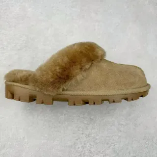 UGG Tasman Tan Shearling-Lined Suede Slipper