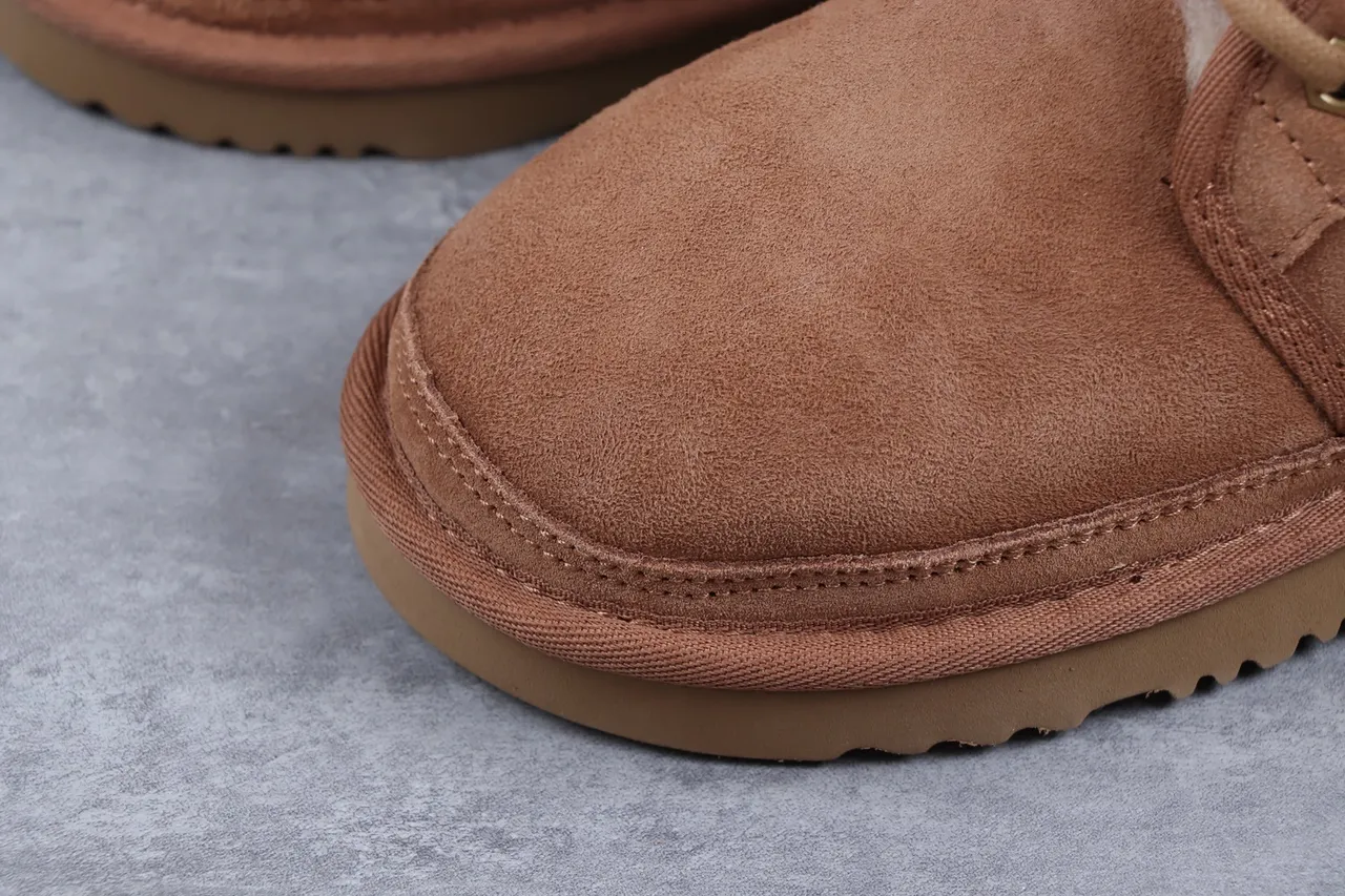 UGG Tasman टैन सूड शियरलिंग लाइन लेस-अप एंक्ल बूट्स 6