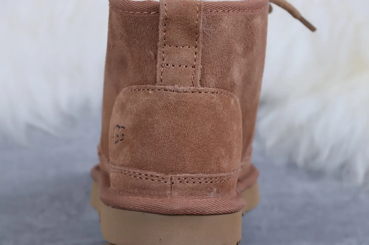 UGG Tasman टैन सूड शियरलिंग लाइन लेस-अप एंक्ल बूट्स 7
