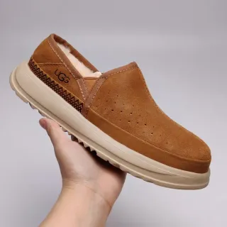 UGG Tasman Tan جلد سويد مبطن بفراء الحمل لافر