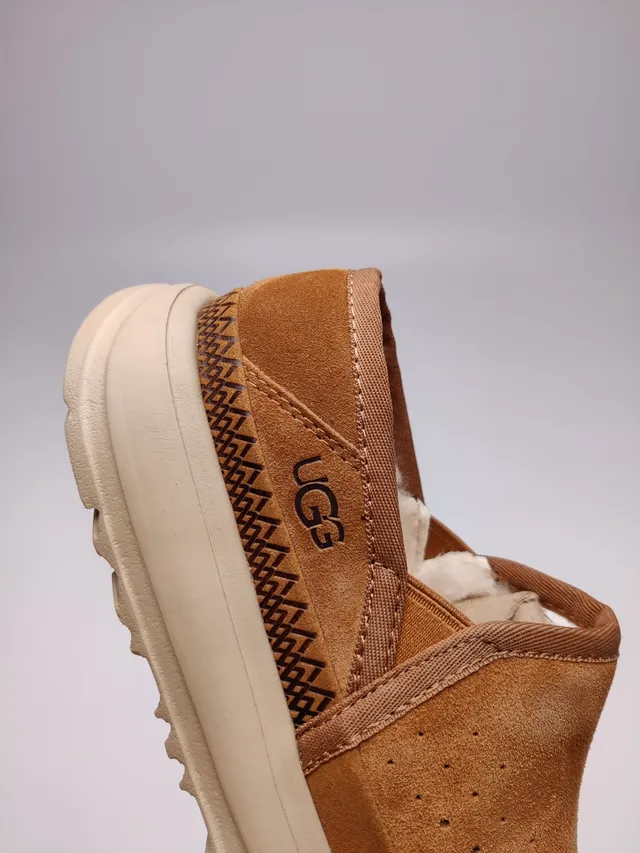 UGG Tasman Tan Suede Shearling-Lined Loafer 3