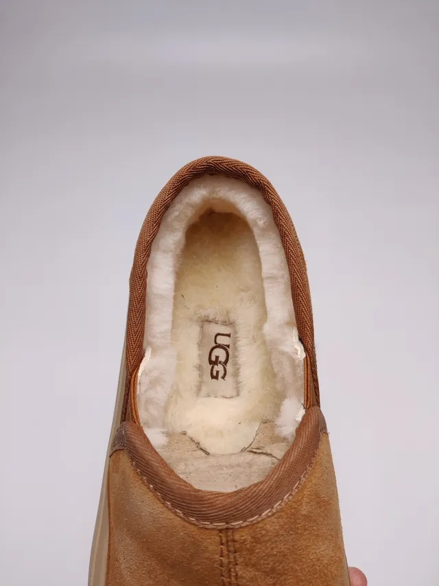 UGG Tasman Tan Suede Shearling-Lined Loafer 11