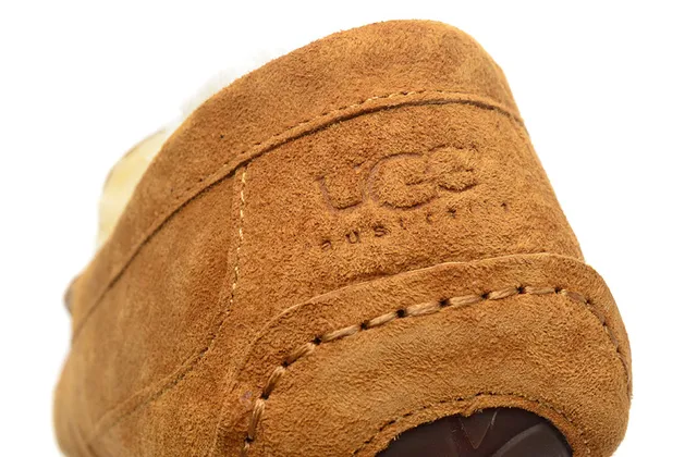 UGG Tasman Tan Suede Shearling-Lined Loafer 4