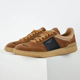 Valentino Zapatillas Lifestyle Marrón Negro Ante Superior Rayas Laterales