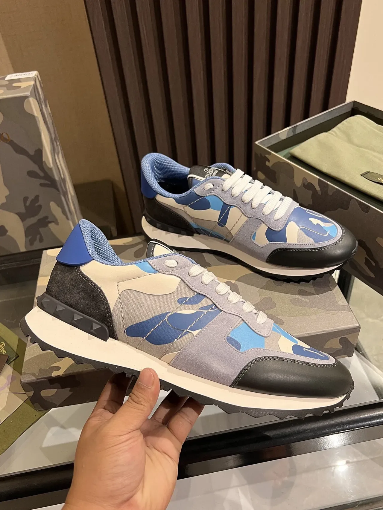 Valentino Camouflage-Print Lifestyle Sneakers 2