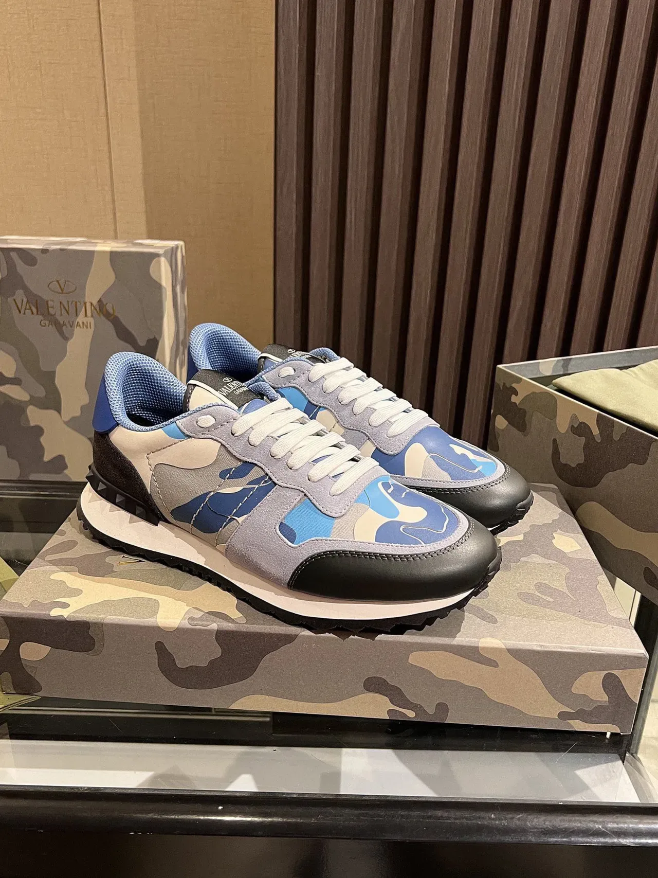 Valentino Camouflage-Print Lifestyle Sneakers 5