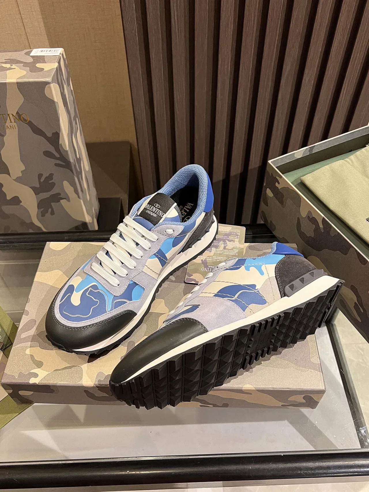 Valentino Camouflage-Print Lifestyle Sneakers 8