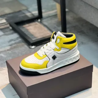Valentino Rockstud High-Top White Yellow Black Lifestyle Sneakers