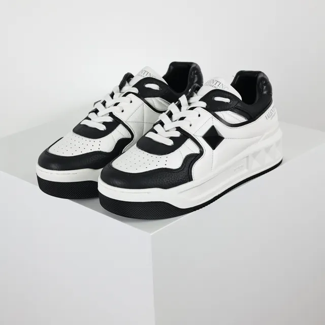 Valentino Rockstud Platform Sneaker White and Black Lifestyle Sneakers 2