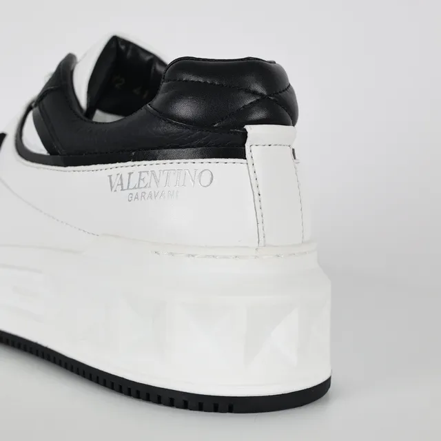 Valentino Rockstud Platform Sneaker White and Black Lifestyle Sneakers 4