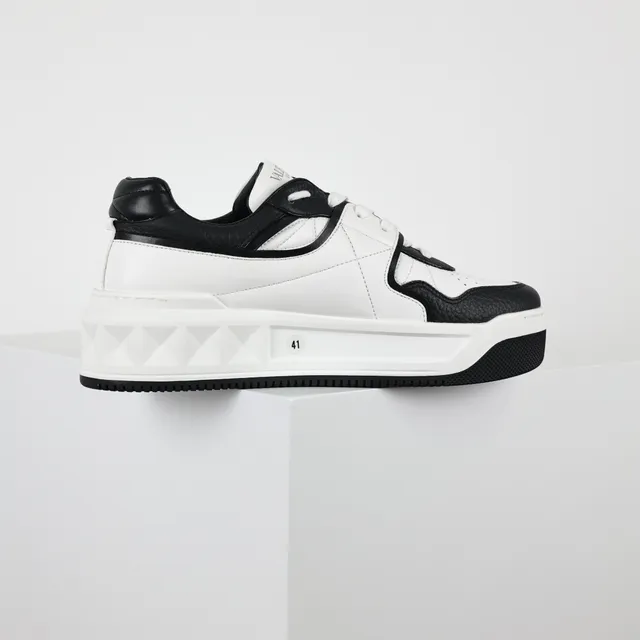 Valentino Rockstud Platform Sneaker White and Black Lifestyle Sneakers 7