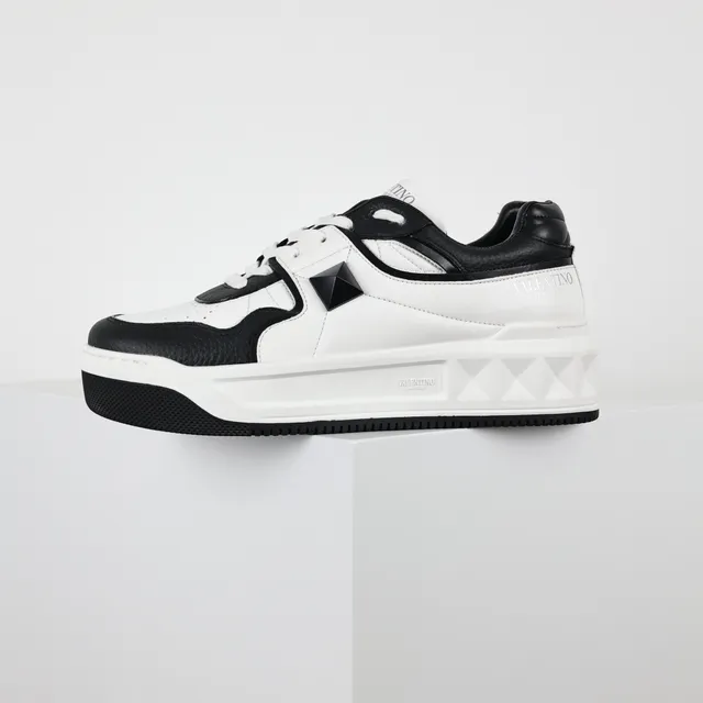 Valentino Rockstud Platform Sneaker White and Black Lifestyle Sneakers 9