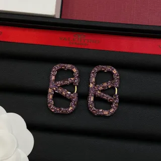 Valentino VLTN aretes de cristal morado