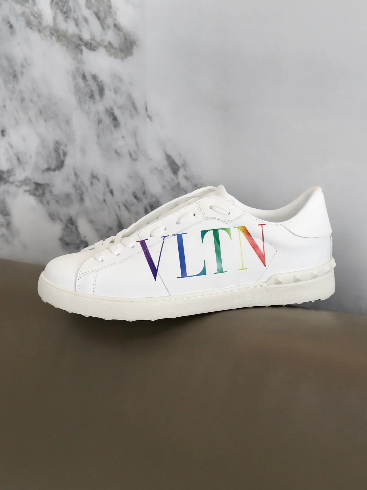 Valentino VLTN White Rainbow Logo Lifestyle Sneakers 5