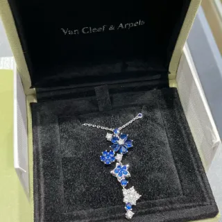 Van Cleef & Arpels Floral Cascade Sapphire and Diamond Necklace