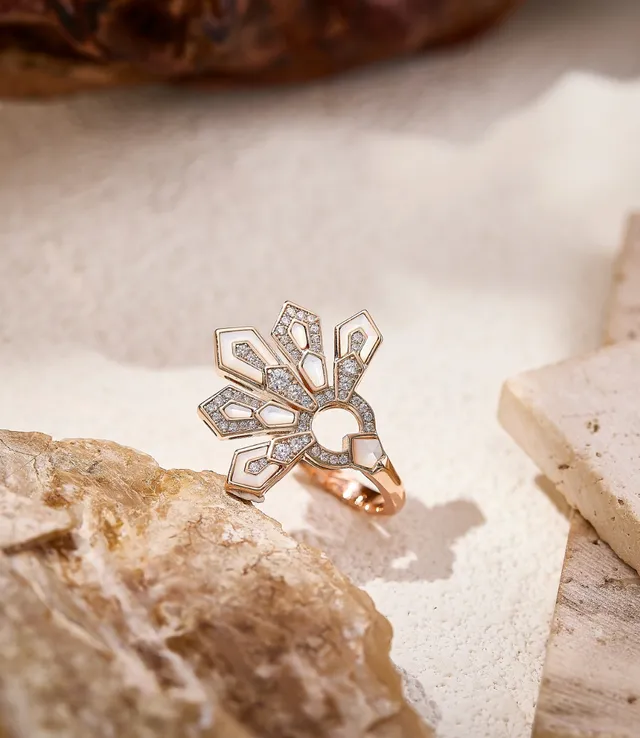 Van Cleef & Arpels Frivole Leque Geométrico de Mãe-d'Água e Diamante 2