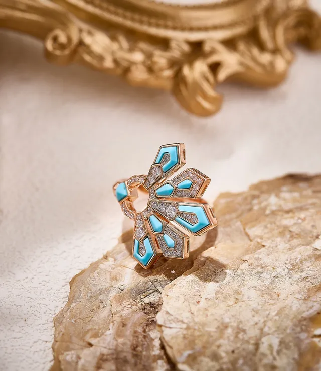 Van Cleef & Arpels Frivole Leque Geométrico de Mãe-d'Água e Diamante 4