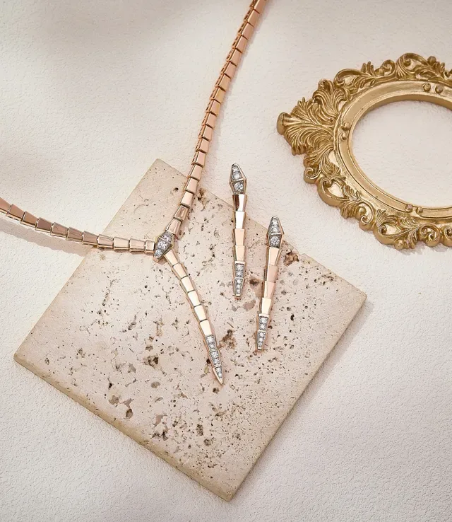 Van Cleef & Arpels Serpent Bohème Collier Diamants Pavé Or Rose 3
