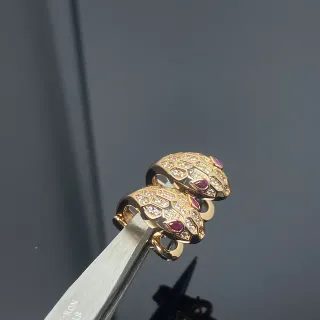 Van Cleef & Arpels Serpent Bohème Yellow Gold الماس والياقوت حلقات