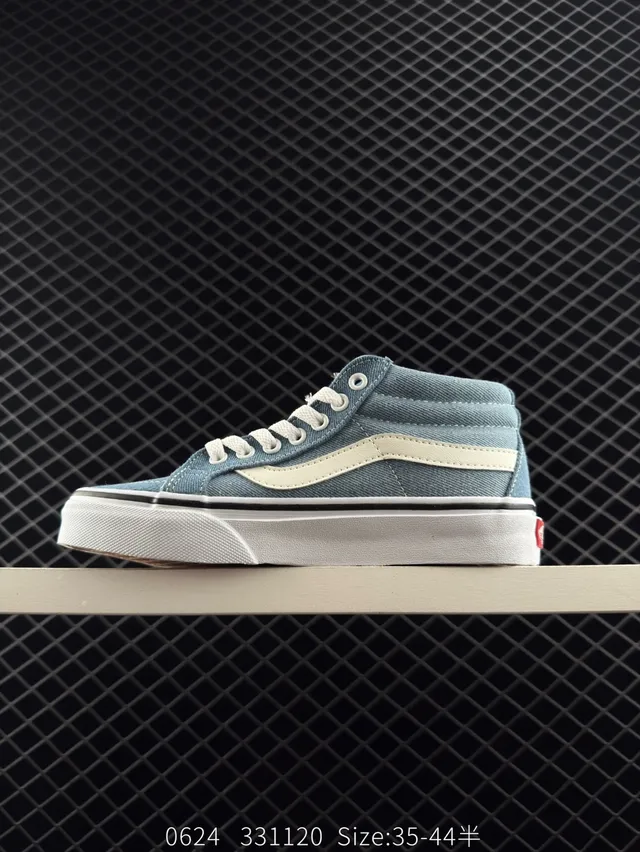 Vans Sk8-Mid Denim Blue Mid-Top Skateboard Shoes 5