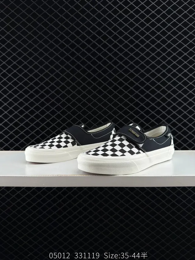 Vans Slip-On Black and White Checkerboard Skateboard Shoes 2