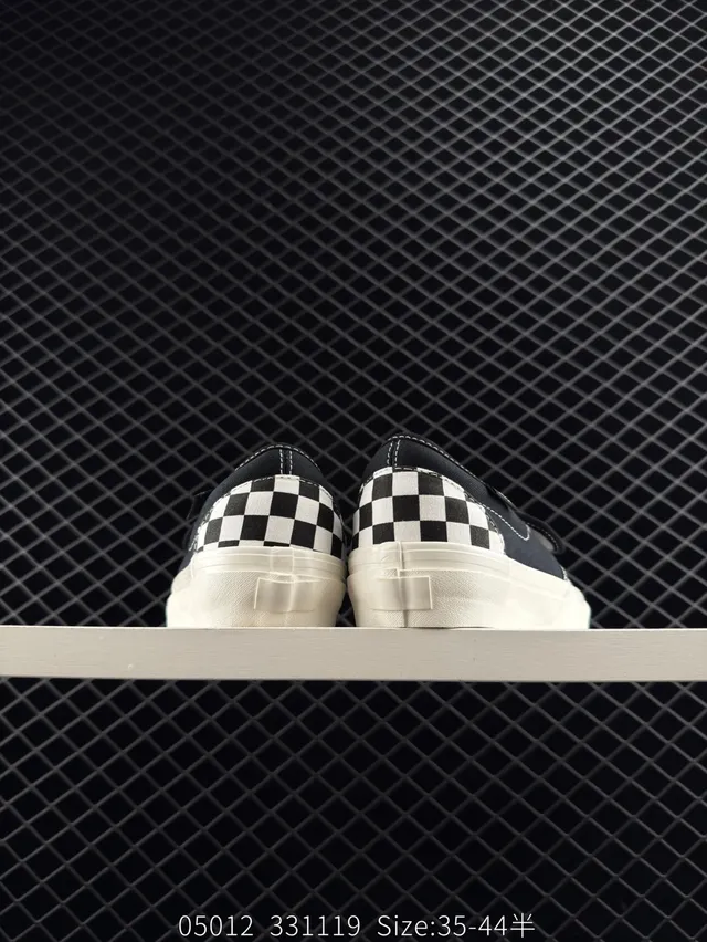 Vans Slip-On Black and White Checkerboard Skateboard Shoes 3