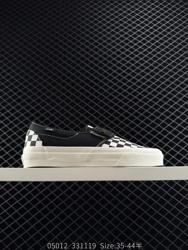 Vans Slip-On Black and White Checkerboard Skateboard Shoes 6