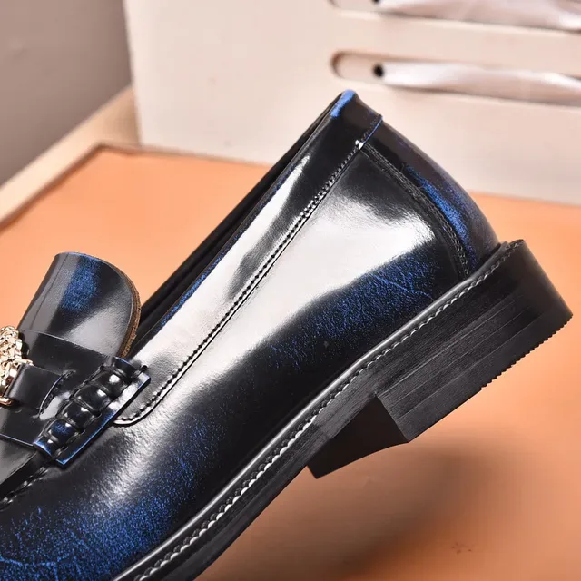 Versace Mocassim Preto Dourado Couro Patent Alto Brilho Fivela Medusa Medalhão 2