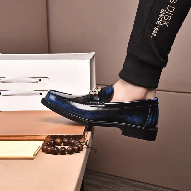 Versace Mocassim Preto Dourado Couro Patent Alto Brilho Fivela Medusa Medalhão 7