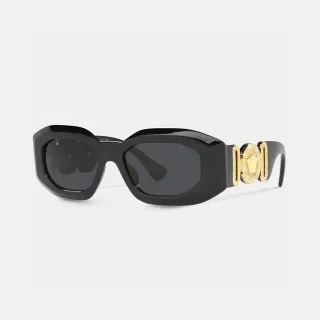 Versace Chain Reaction Black Acetate Gold Medusa Sunglasses