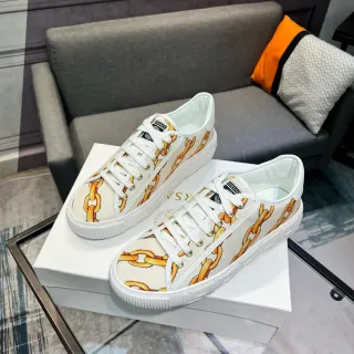 Versace Chain Reaction चेन-प्रिंट कैनवास लाइफस्टाइल स्नीकर