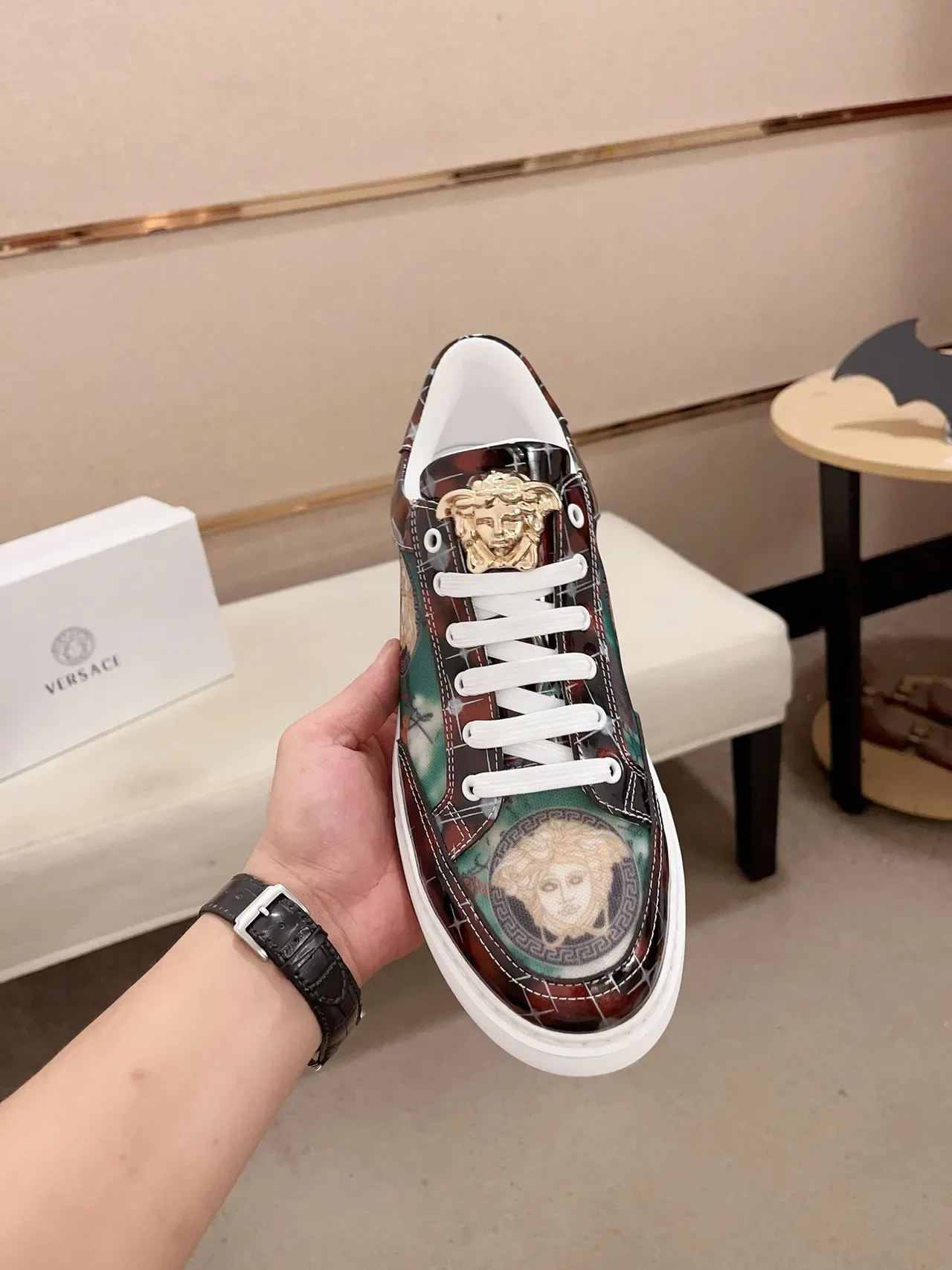 Versace Chain Reaction Medusa Print Multicolor Chaussures Lifestyle 2