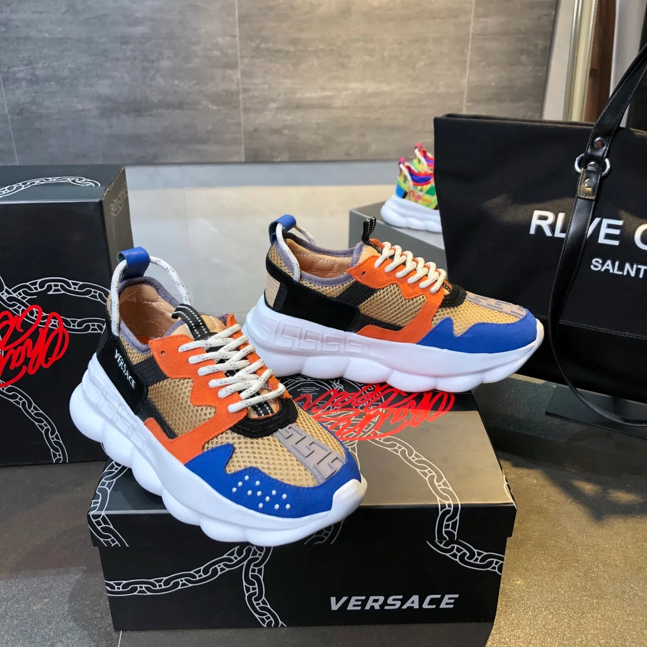 Versace Chain Reaction Multicolor Chunky Sneakers 4