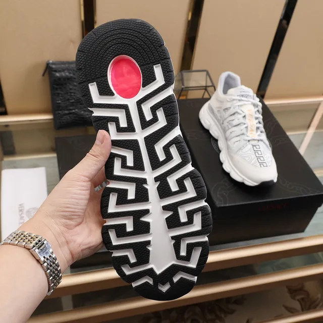 Versace Multicolor Greca Key Pattern Overlay Asymmetrical Lacing System Lifestyle Sneakers 19