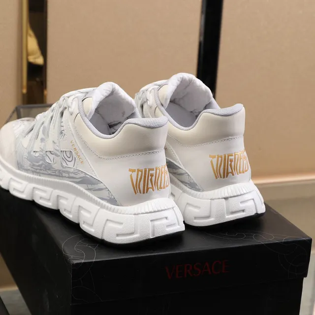 Versace Multicolor Greca Key Pattern Overlay Asymmetrical Lacing System Lifestyle Sneakers 22