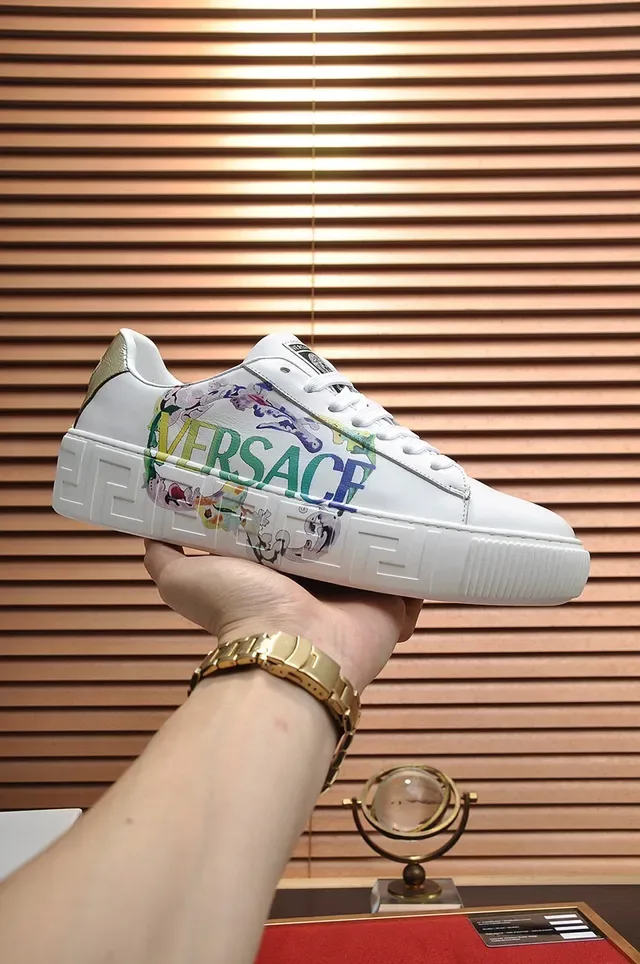 Versace Odissea White Multicolor Graphic Platform Lifestyle Sneakers 7