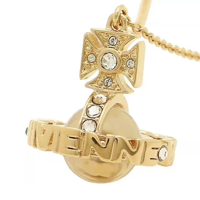 Vivienne Westwood Classic Orb Crystal-Embellished Gold-Tone Necklace 3