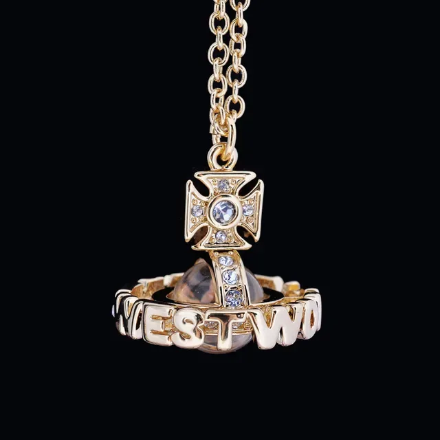 Vivienne Westwood Classic Orb Crystal-Embellished Gold-Tone Necklace 9