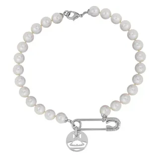 Vivienne Westwood Classic Orb Pearl and Safety-Pin Bracelet