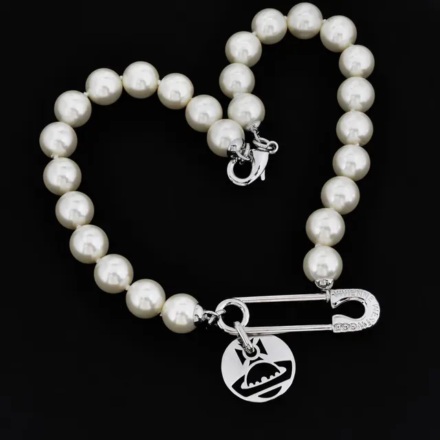Vivienne Westwood Classic Orb Pearl and Safety-Pin Bracelet 5