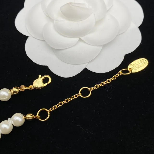 Vivienne Westwood Collier de perle boule et épingle de sécurité 2
