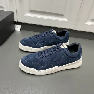 Zegna Lifestyle Sneaker Navy White Suede Upper Cupsole Lifestyle Sneakers
