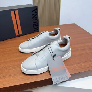 Zegna Slip-On Minimalist Gray Lifestyle Sneakers