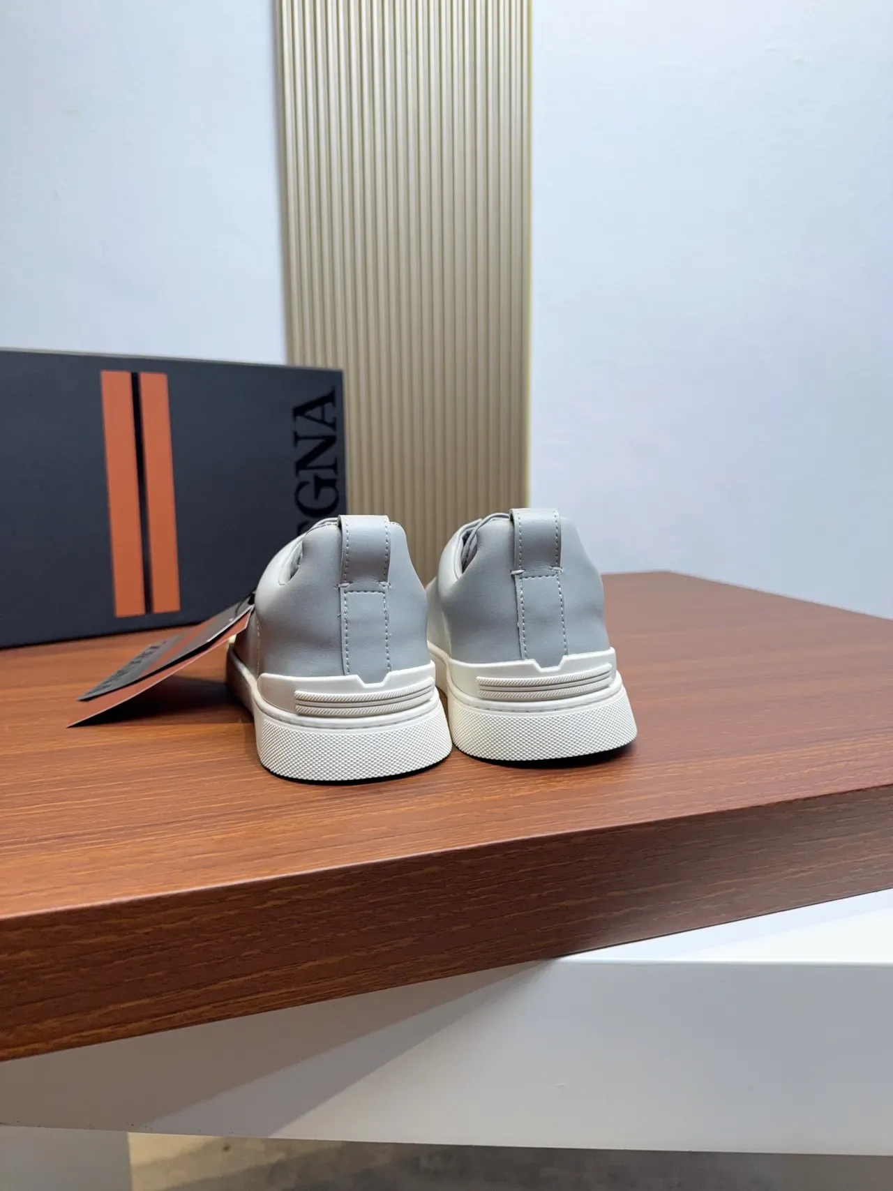 Zegna Slip-On Minimalist Gray Lifestyle Sneakers 3