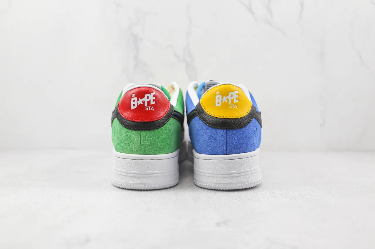 A Bathing Ape BAPE STA Multicolor Panelled Lifestyle Sneakers 9
