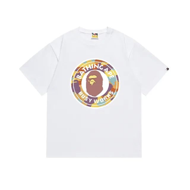 A Bathing Ape Black Multicolor Graphic-Print Crew-Neck T-Shirt 5