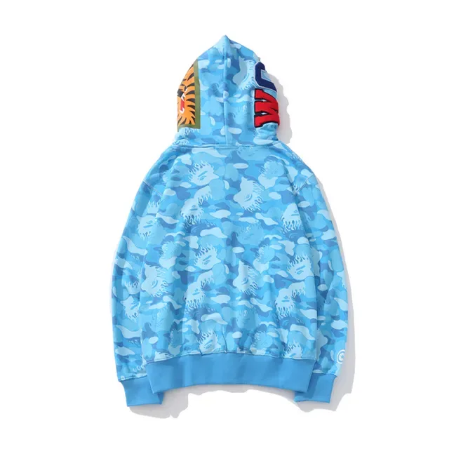 A Bathing Ape Shark Pink Multicolor Full-Zip Hood Hoodie 4